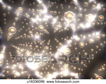 Stock Illustration - Particles in forcefield, artwork. Fotosearch