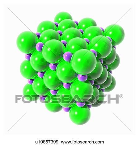 Sodium chloride structure, artwork View Large Illustration Stock Illustration - Sodium chloride structure, artwork. Fotosearch
