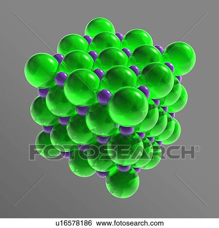 Sodium chloride structure, artwork View Large Illustration Stock Illustration - Sodium chloride structure, artwork. Fotosearch