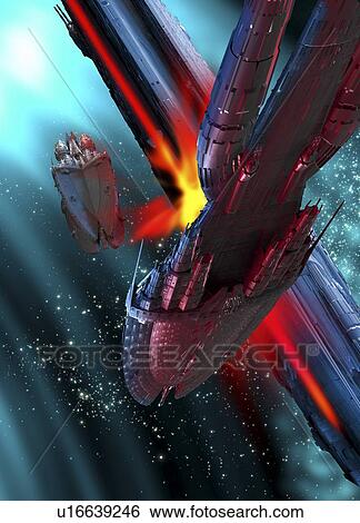 Space disaster, artwork View Large Illustration Stock Illustration - Space disaster, artwork. Fotosearch