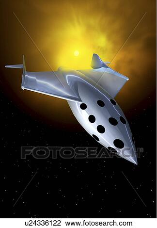 Space tourism, artwork View Large Illustration Drawing - Space tourism, artwork. Fotosearch