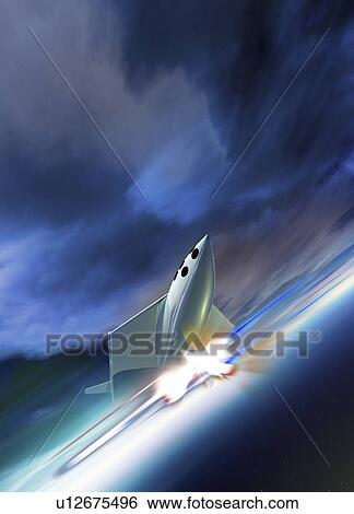 Stock Illustration - Space tourism, artwork. Fotosearch