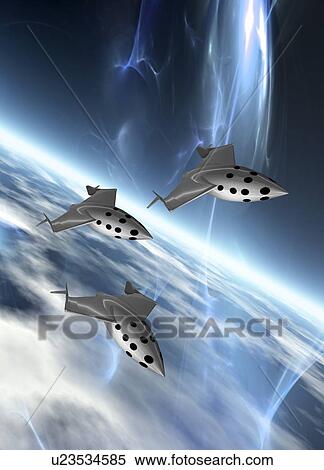 Stock Illustration - Space tourism, artwork. Fotosearch