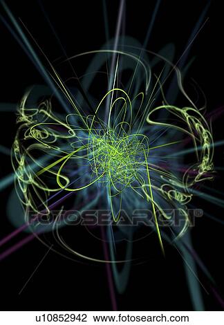 Drawing - String theory, conceptual artwork. Fotosearch