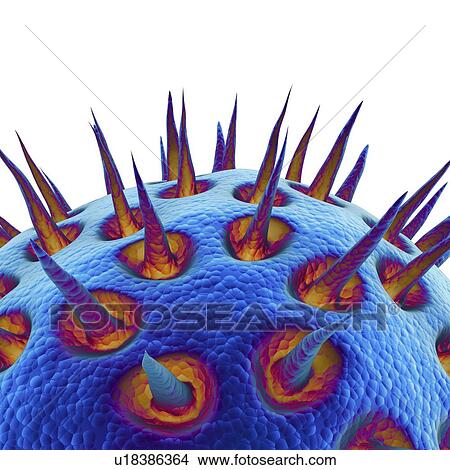 Virus, artwork View Large Illustration Stock Illustration - Virus, artwork. Fotosearch