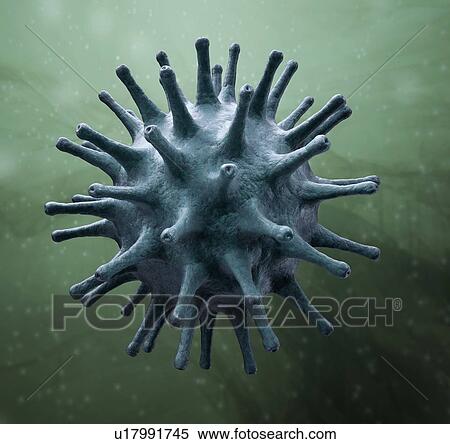 Virus particle, artwork View Large Illustration Stock Illustration - Virus particle, artwork. Fotosearch
