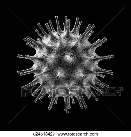Virus particle, artwork View Large Illustration Stock Illustration - Virus particle, artwork. Fotosearch