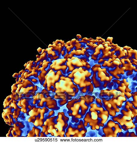 Stock Illustration - Virus particle, artwork. Fotosearch