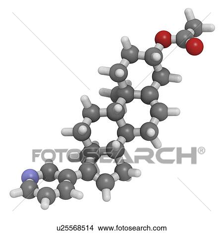 Stock Illustration - Abiraterone prostate cancer drug molecule. Fotosearch