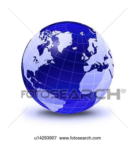 Stock Illustration - Atlantic Ocean, artwork. Fotosearch