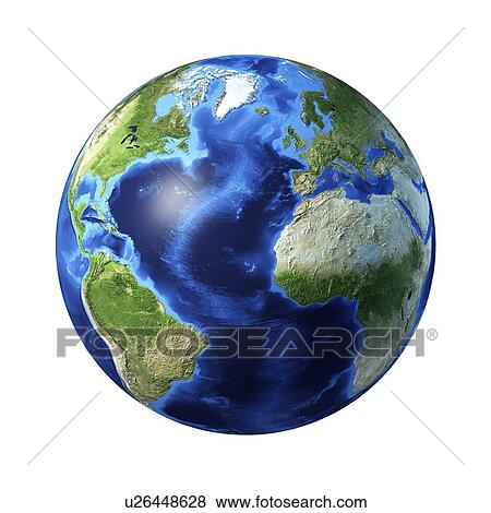 Stock Illustration - Atlantic Ocean, artwork. Fotosearch