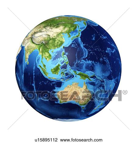 Australasia, artwork View Large Illustration Drawing - Australasia, artwork. Fotosearch