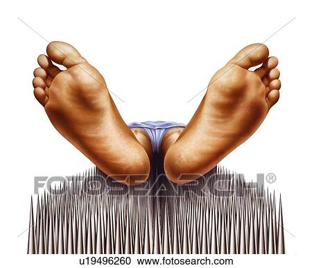 Clipart - Bed of nails, artwork. Fotosearch