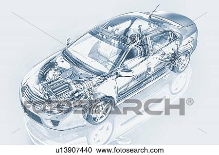 Car, artwork View Large Illustration Clipart - Car, artwork. Fotosearch