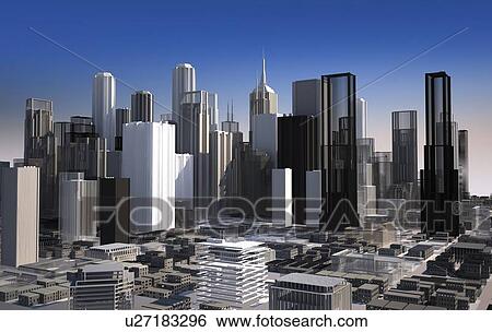 Cityscape, artwork View Large Illustration Stock Illustration - Cityscape, artwork. Fotosearch