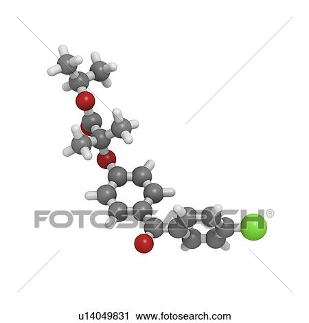 Clip Art - Fenofibrate cholesterol drug molecule. Fotosearch