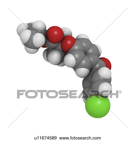 Stock Illustration - Fenofibrate cholesterol drug molecule. Fotosearch