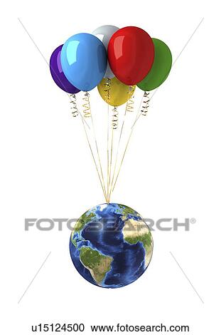 Floating Earth, artwork View Large Illustration Clipart - Floating Earth, artwork. Fotosearch