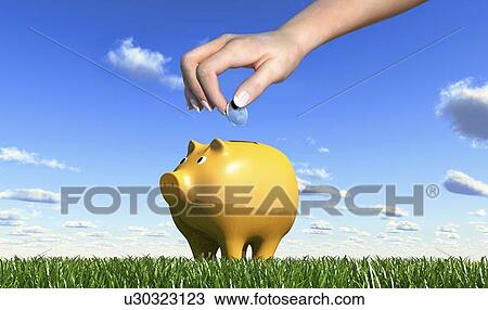 Drawing - Investing in nature, conceptual artwork. Fotosearch