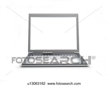 Drawing - Laptop computer, artwork. Fotosearch