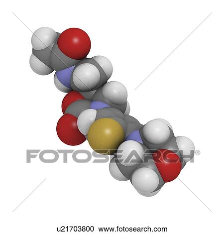 Clipart - Linezolid antibiotic molecule. Fotosearch