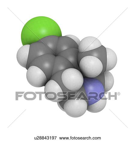 Stock Illustration - Lorcaserin obesity drug molecule. Fotosearch