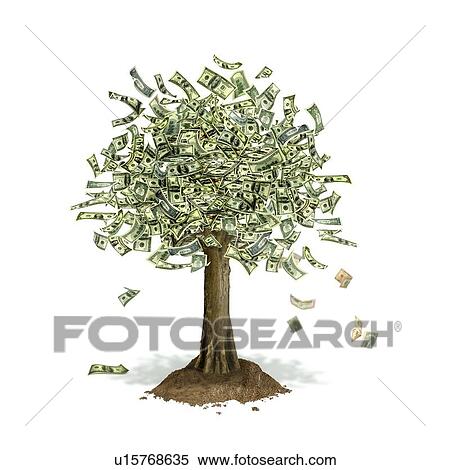 Stock Illustration - Money tree, conceptual artwork. Fotosearch