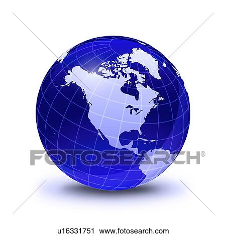 Clip Art - North America, artwork. Fotosearch