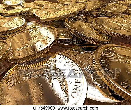 One Dollar coins, artwork View Large Illustration Stock Illustration - One Dollar coins, artwork. Fotosearch