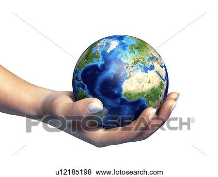 Stock Illustration - Protecting the environment, artwork. Fotosearch