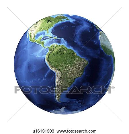 South America, artwork View Large Illustration Drawing - South America, artwork. Fotosearch