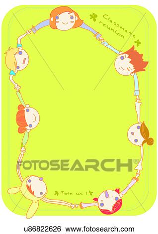 イメージ 辞書 イラスト バックグラウンド フレーム オブジェクト リラックスしなさい かわいい イラスト U Fotosearch