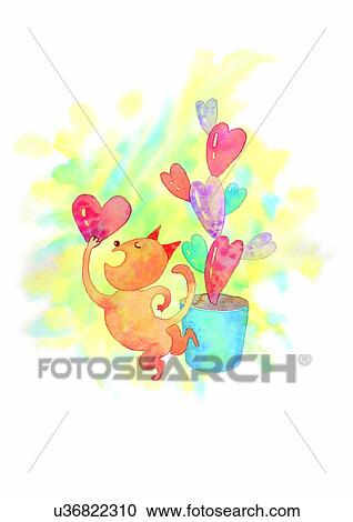 illustration, heart, mouse View Large Illustration Clipart - illustration, heart, mouse. Fotosearch