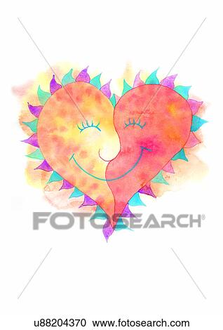 illustration, heart, pattern, smile View Large Illustration Clipart - illustration, heart, pattern, smile. Fotosearch