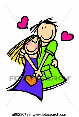 illustration, heart, person, fall in love, smile View Large Illustration Stock Illustration - illustration, heart, person, fall in love, smile. Fotosearch