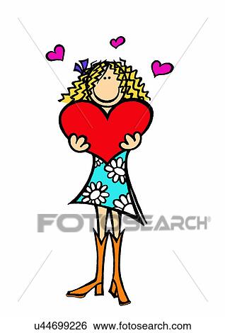 Stock Illustration - illustration, heart, person. Fotosearch