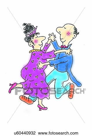 illustration, person, fall in love, dance View Large Illustration Drawing - illustration, person, fall in love, dance. Fotosearch