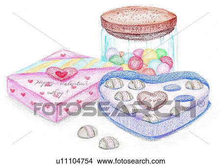 illustration, present, cute, packing, bow, heart, bottle View Large Illustration Stock Illustration - illustration, present, cute, packing, bow, heart, bottle. Fotosearch