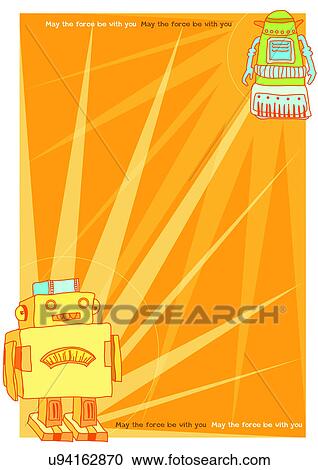 Image Dictionary, illustration, background, frame, robot, relax, cute View Large Illustration Clipart - Image Dictionary, illustration, background, frame, robot, relax, cute. Fotosearch