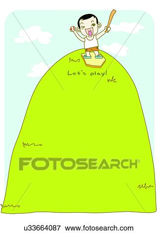 Stock Illustration - Image Dictionary, illustration, background, frame, sky, cloud, mountain. Fotosearch