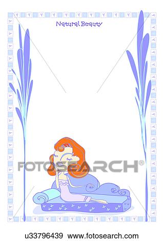 Stock Illustration - Image Dictionary, illustration, background, frame, child, kid, relax. Fotosearch