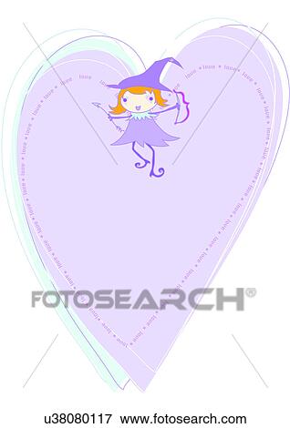 Stock Illustration - Image Dictionary, illustration, background, frame, love, child, kid. Fotosearch