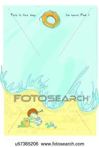 Stock Illustration - Image Dictionary, illustration, background, frame, child, kid, object. Fotosearch