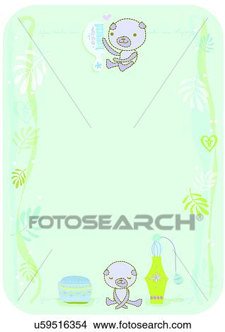 Stock Illustration - Image Dictionary, illustration, background, frame, child, kid, object. Fotosearch