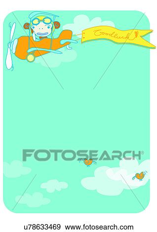 Stock Illustration - Image Dictionary, illustration, background, frame, child, kid, blue. Fotosearch
