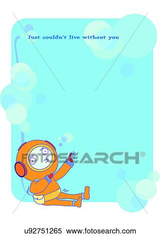 Stock Illustration - Image Dictionary, illustration, background, frame, person, blue, leisurely. Fotosearch