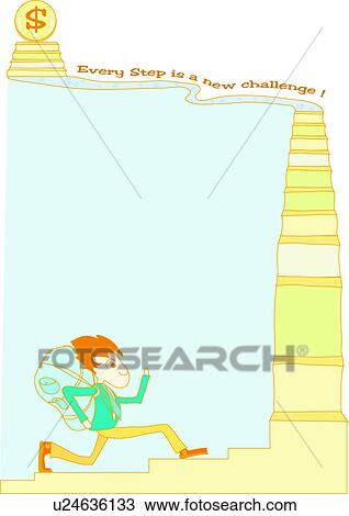 Drawing - pastel color, cute, artistic, climbing. Fotosearch