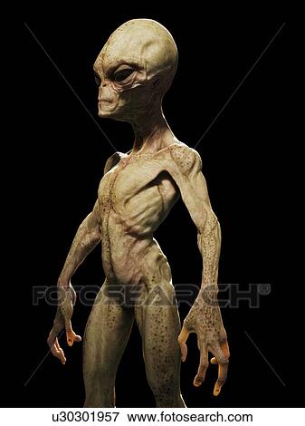 Alien, artwork View Large Illustration Stock Illustration - Alien, artwork. Fotosearch