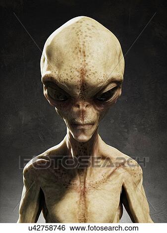 Alien, artwork View Large Illustration Stock Illustration - Alien, artwork. Fotosearch