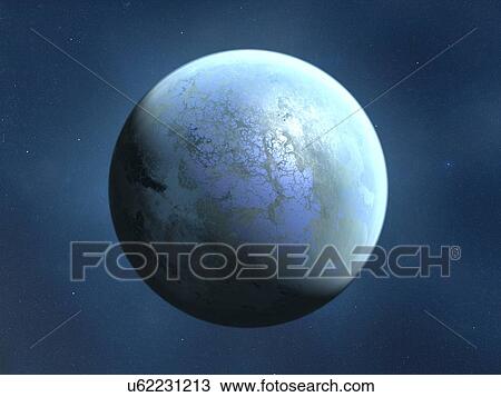 Alien planet, artwork View Large Illustration Drawing - Alien planet, artwork. Fotosearch